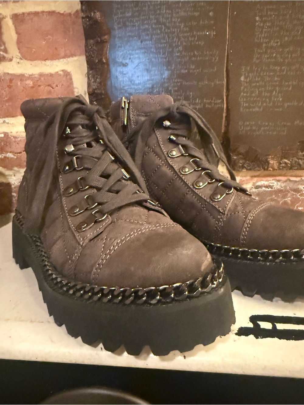 Vince Camuto Lightweight Ankle Boot Platform Lace-Up Boots